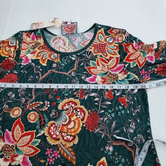 Johnny Was Orizaba Puff Sleeve Top Size Large - Picture 3 of 8